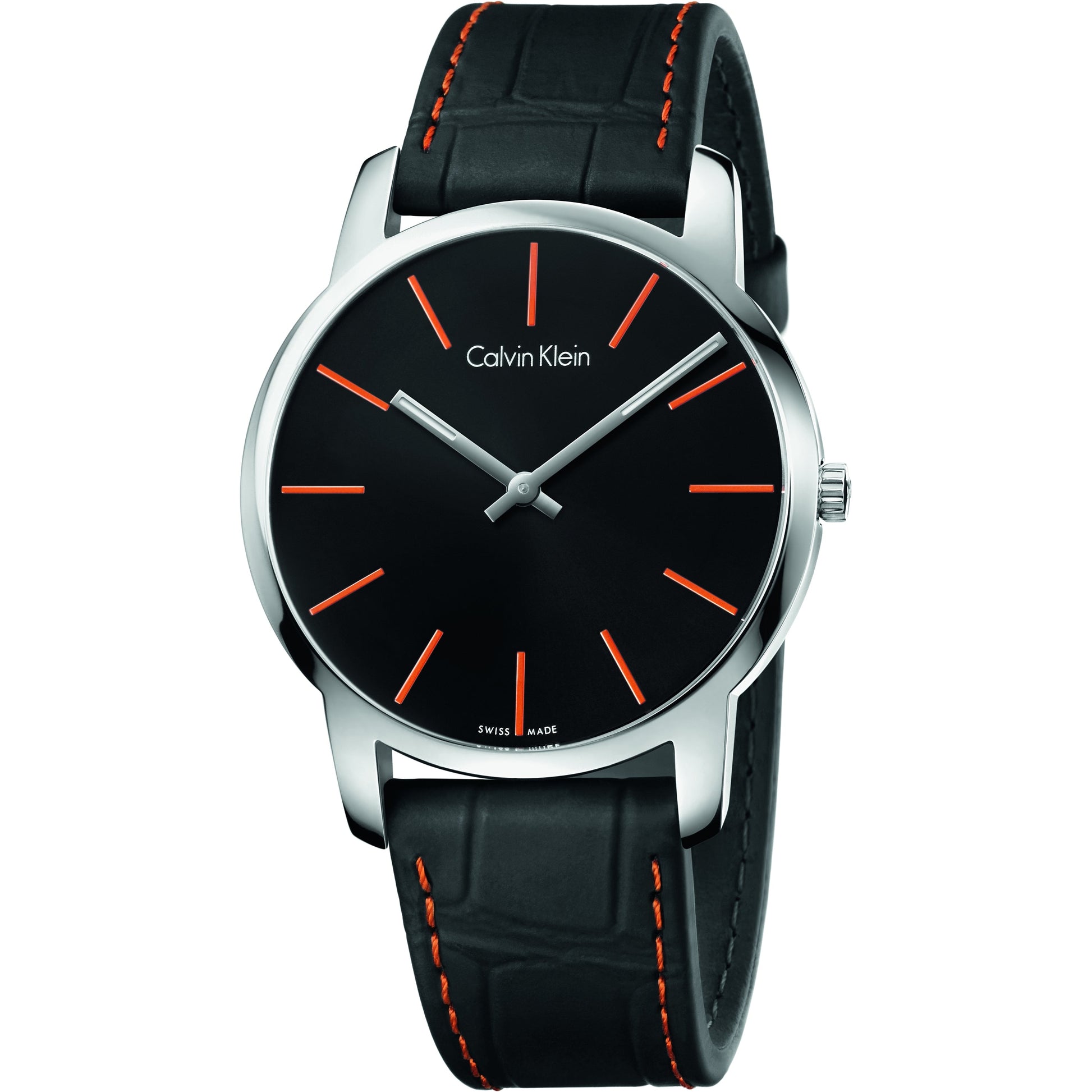  Shop Authentic Calvin Klein City Black Dial Black Leather Strap Watch for Men - K2G211C1 - Luxxuri