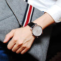  Shop Authentic Calvin Klein City White Dial Black Leather Strap Watch For Men - K2G211C6 - Luxxuri