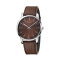  Shop Authentic Calvin Klein City Brown Dial Brown Leather Strap Watch for Men - K2G211GK - Luxxuri