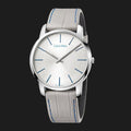  Shop Authentic Calvin Klein City Silver Dial Grey Leather Strap Watch for Men - K2G211Q4 - Luxxuri