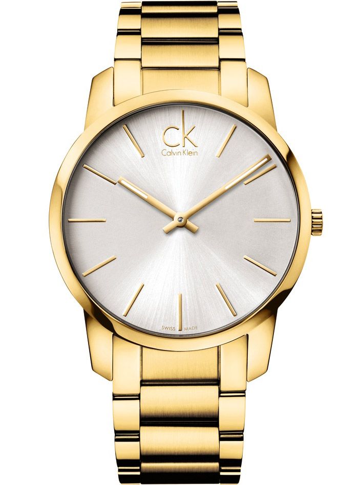  Shop Authentic Calvin Klein City Silver Dial Gold Steel Strap Watch for Men - K2G21546 - Luxxuri
