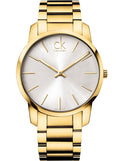  Shop Authentic Calvin Klein City Silver Dial Gold Steel Strap Watch for Men - K2G21546 - Luxxuri
