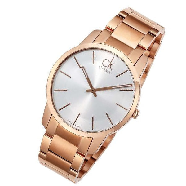  Shop Authentic Calvin Klein City White Dial Rose Gold Steel Strap Watch for Men - K2G21646 - Luxxuri