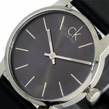  Shop Authentic Calvin Klein City Black Dial Black Leather Strap Watch For Women - K2G23107 - Luxxuri