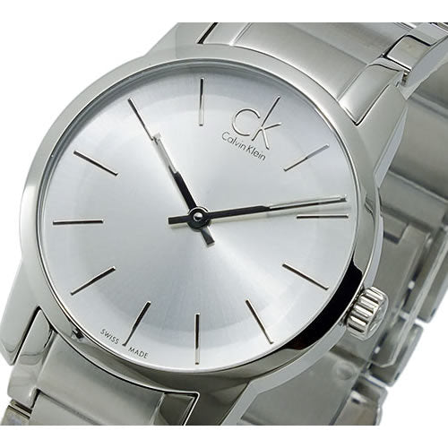  Shop Authentic Calvin Klein City Silver Dial Silver Steel Strap Watch for Women - K2G23126 - Luxxuri