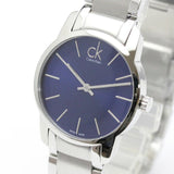  Shop Authentic Calvin Klein City Blue Dial Silver Steel Strap Watch for Women - K2G2314N - Luxxuri