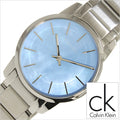  Shop Authentic Calvin Klein City Mother of Pearl Blue Dial Silver Steel Strap Watch for Women - K2G2314X - Luxxuri