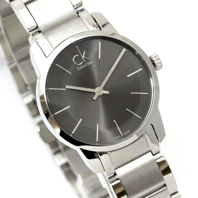  Shop Authentic Calvin Klein City Grey Dial Silver Steel Strap Watch for Women - K2G23161 - Luxxuri