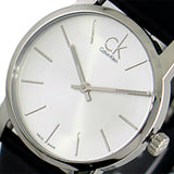  Shop Authentic Calvin Klein City Silver Dial Black Leather Strap Watch For Women - K2G231C6 - Luxxuri
