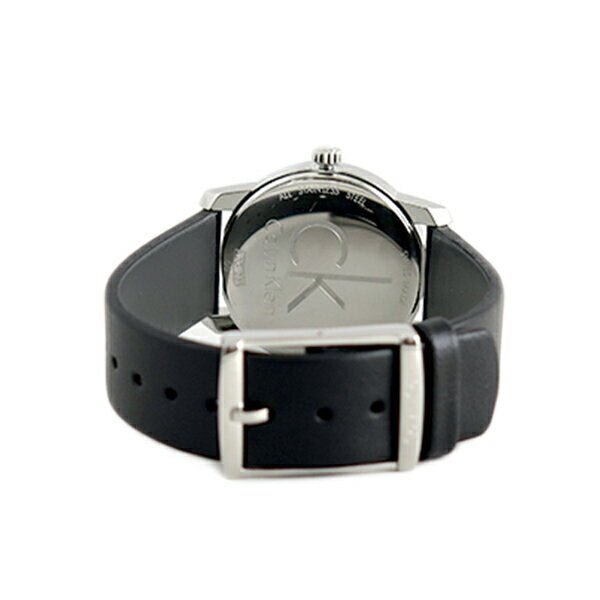  Shop Authentic Calvin Klein City Silver Dial Black Leather Strap Watch For Women - K2G231C6 - Luxxuri