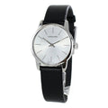 Shop Authentic Calvin Klein City Silver Dial Black Leather Strap Watch For Women - K2G231C6 - Luxxuri