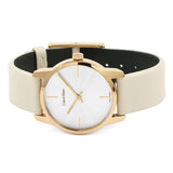  Shop Authentic Calvin Klein City Silver Dial White Leather Strap Watch for Women - K2G236X6 - Luxxuri