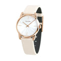  Shop Authentic Calvin Klein City Silver Dial White Leather Strap Watch for Women - K2G236X6 - Luxxuri