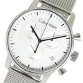  Shop Authentic Calvin Klein City Chronograph White Dial Silver Mesh Bracelet Watch for Men - K2G27126 - Luxxuri