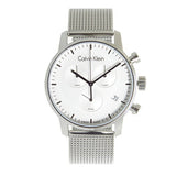  Shop Authentic Calvin Klein City Chronograph White Dial Silver Mesh Bracelet Watch for Men - K2G27126 - Luxxuri
