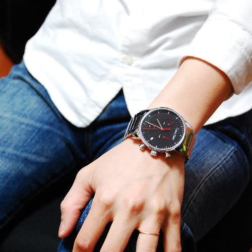  Shop Authentic Calvin Klein City Chronograph Black Dial Silver Steel Strap Watch for Men - K2G27141 - Luxxuri