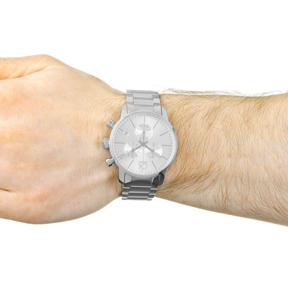  Shop Authentic Calvin Klein City White Dial Silver Steel Strap Watch for Men - K2G27146 - Luxxuri