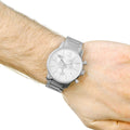  Shop Authentic Calvin Klein City White Dial Silver Steel Strap Watch for Men - K2G27146 - Luxxuri