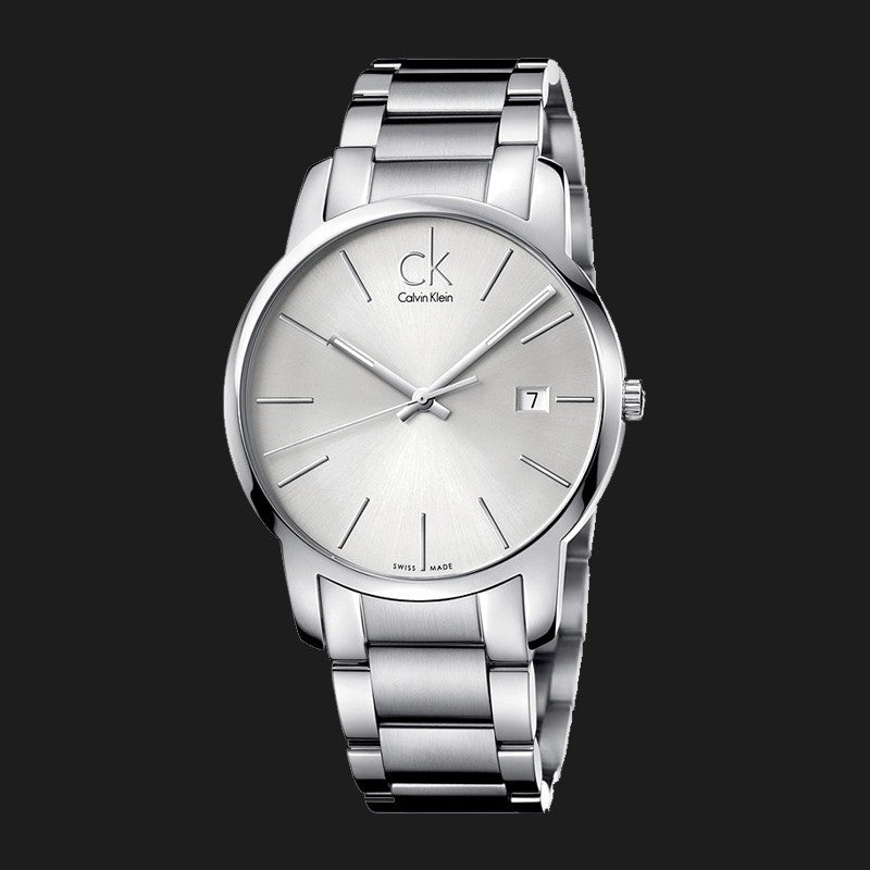  Shop Authentic Calvin Klein City Silver Dial Silver Steel Strap Watch for Men - K2G2G146 - Luxxuri