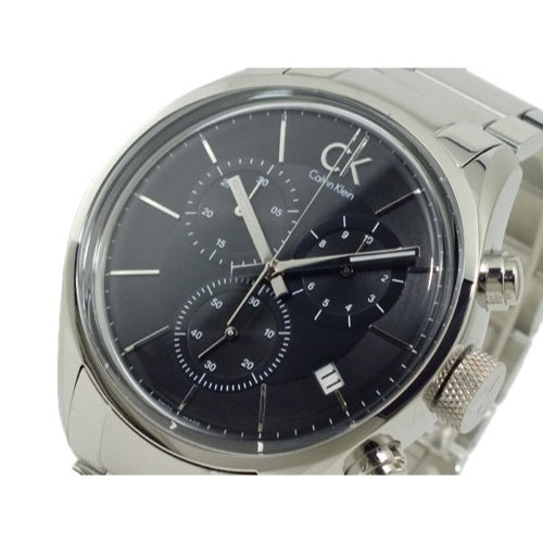  Shop Authentic Calvin Klein Masculine Chronograph Black Dial Silver Steel Strap Watch for Men - K2H27104 - Luxxuri