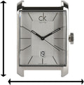  Shop Authentic Calvin Klein Window White Dial White Leather Strap Watch for Men - K2M21120 - Luxxuri