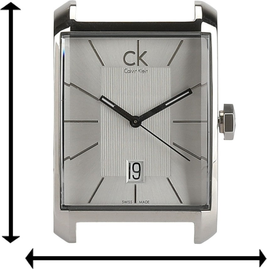  Shop Authentic Calvin Klein Window White Dial White Leather Strap Watch for Men - K2M21120 - Luxxuri