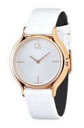 Shop Authentic Calvin Klein Skirt White Dial White Leather Strap Watch for Women - K2U236K6 - Luxxuri