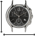 Shop Authentic Calvin Klein Skirt Chronograph Black Dial Black Leather Strap Watch for Men - K2U291C1 - Luxxuri