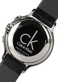  Shop Authentic Calvin Klein Skirt Chronograph Black Dial Black Leather Strap Watch for Men - K2U291C1 - Luxxuri