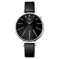  Shop Authentic Calvin Klein Equal Black Dial Black Leather Strap Watch for Women - K3E231C1 - Luxxuri