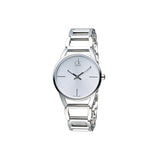  Shop Authentic Calvin Klein Stately White Dial Silver Steel Strap Watch for Women - K3G23126 - Luxxuri