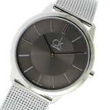  Shop Authentic Calvin Klein Minimal Grey Dial Silver Mesh Bracelet Watch for Men - K3M21124 - Luxxuri