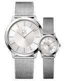 Shop Authentic Calvin Klein Minimal Silver Dial Silver Mesh Bracelet Watch for Men - K3M21126 - Luxxuri