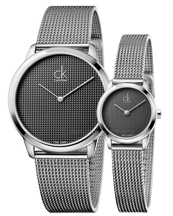  Shop Authentic Calvin Klein Minimal Grey Dial Silver Mesh Bracelet Watch for Women - K3M2312X - Luxxuri
