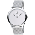  Shop Authentic Calvin Klein Minimal White Dial Silver Mesh Bracelet Watch for Men - K3M2112Y - Luxxuri