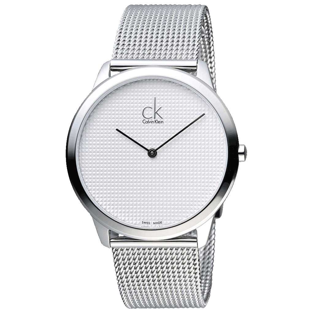  Shop Authentic Calvin Klein Minimal White Dial Silver Mesh Bracelet Watch for Men - K3M2112Y - Luxxuri