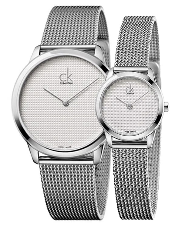  Shop Authentic Calvin Klein Minimal White Dial Silver Mesh Bracelet Watch for Men - K3M2112Y - Luxxuri