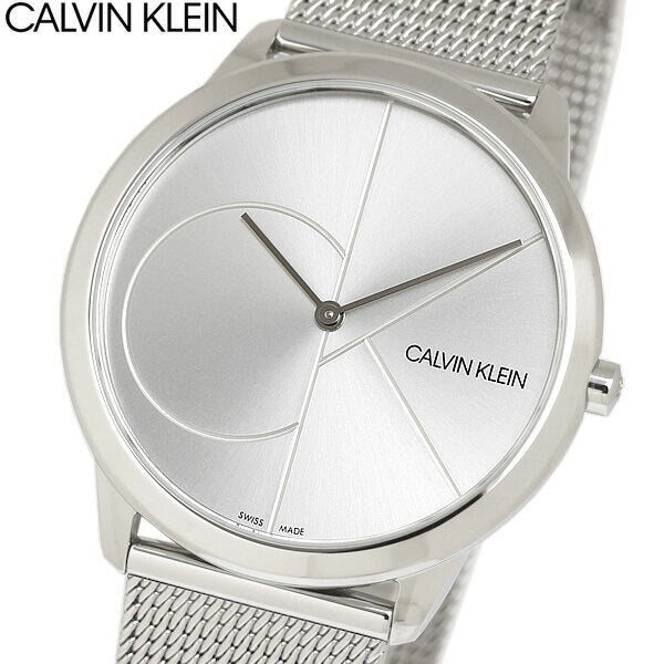  Shop Authentic Calvin Klein Minimal Silver Dial Silver Mesh Bracelet Watch for Men - K3M2112Z - Luxxuri