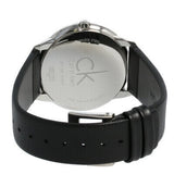  Shop Authentic Calvin Klein Minimal Black Dial Black Leather Strap Watch for Men - K3M211C3 - Luxxuri