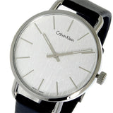  Shop Authentic Calvin Klein Minimalist White Dial Black Leather Strap Watch for Men - K3M211C6 - Luxxuri