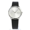  Shop Authentic Calvin Klein Minimal Silver Dial Black Leather Strap Watch for Men - K3M211CY - Luxxuri