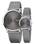  Shop Authentic Calvin Klein Minimal Grey Dial Silver Mesh Bracelet Watch for Women - K3M231Y3 - Luxxuri