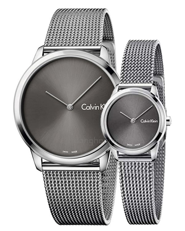  Shop Authentic Calvin Klein Minimal Grey Dial Silver Mesh Bracelet Watch for Women - K3M231Y3 - Luxxuri
