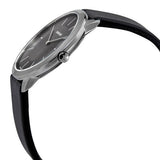  Shop Authentic Calvin Klein Minimal Black Dial Black Leather Strap Watch for Men - K3M211C4 - Luxxuri