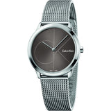  Shop Authentic Calvin Klein Minimal Black Dial Silver Mesh Bracelet Watch for Women - K3M22123 - Luxxuri