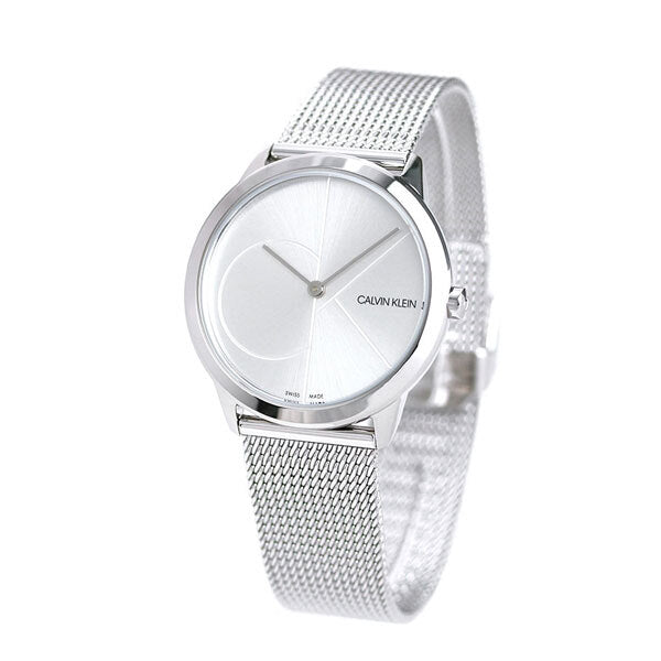  Shop Authentic Calvin Klein Minimal Silver Dial Silver Mesh Bracelet Watch for Women - K3M2212Z - Luxxuri