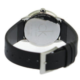  Shop Authentic Calvin Klein Minimal Silver Dial Black Leather Strap Watch for Women - K3M221C6 - Luxxuri