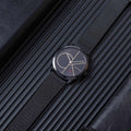  Shop Authentic Calvin Klein Minimal Black Dial Black Mesh Bracelet Watch for Women - K3M5245X - Luxxuri