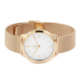  Shop Authentic Calvin Klein Minimal White Dial Rose Gold Mesh Bracelet Watch for Women - K3M22626 - Luxxuri