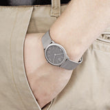  Shop Authentic Calvin Klein Minimal Grey Dial Silver Mesh Bracelet Watch for Men - K3M52154 - Luxxuri